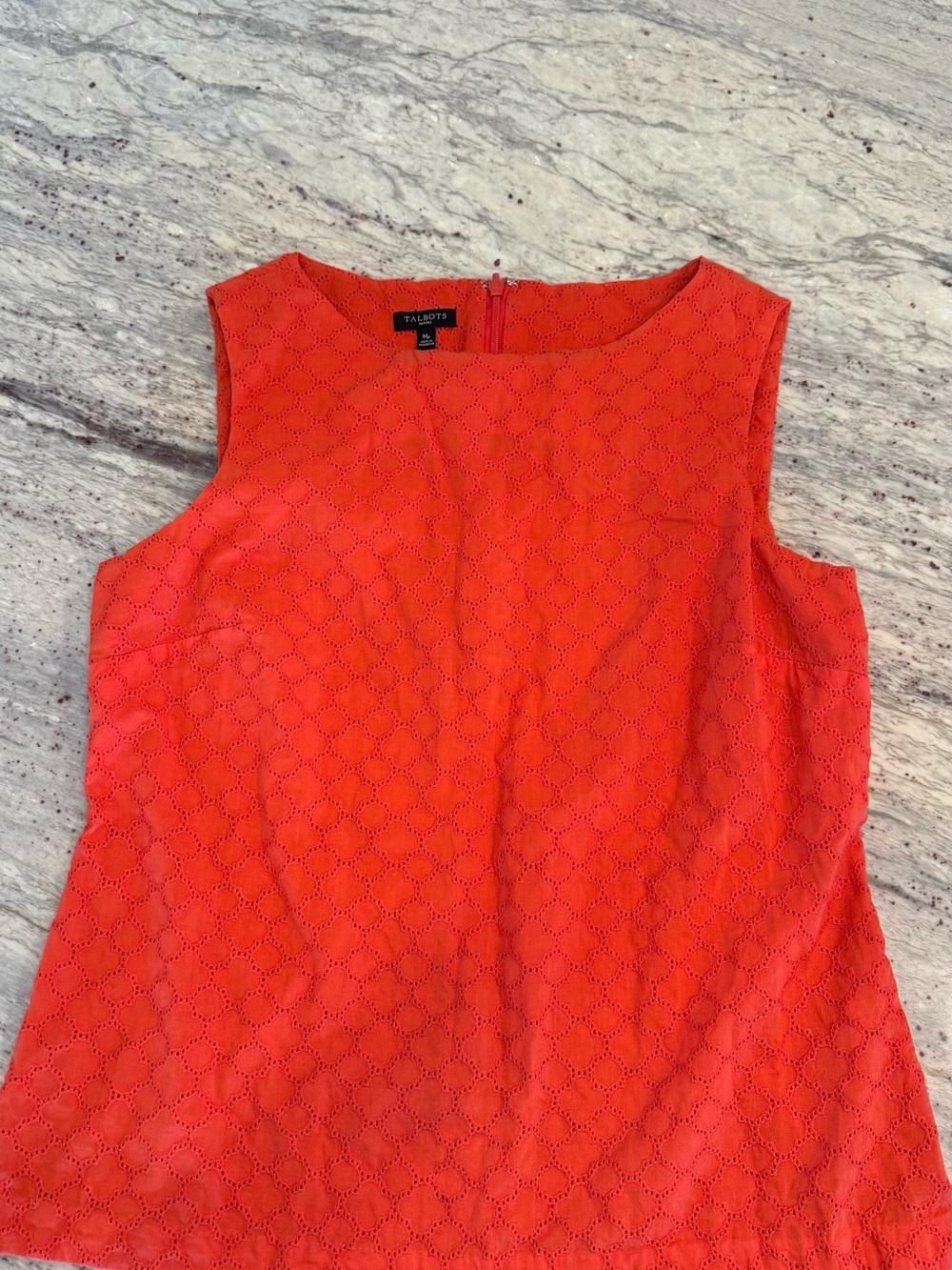 Talbots M petitte Orange Blouse